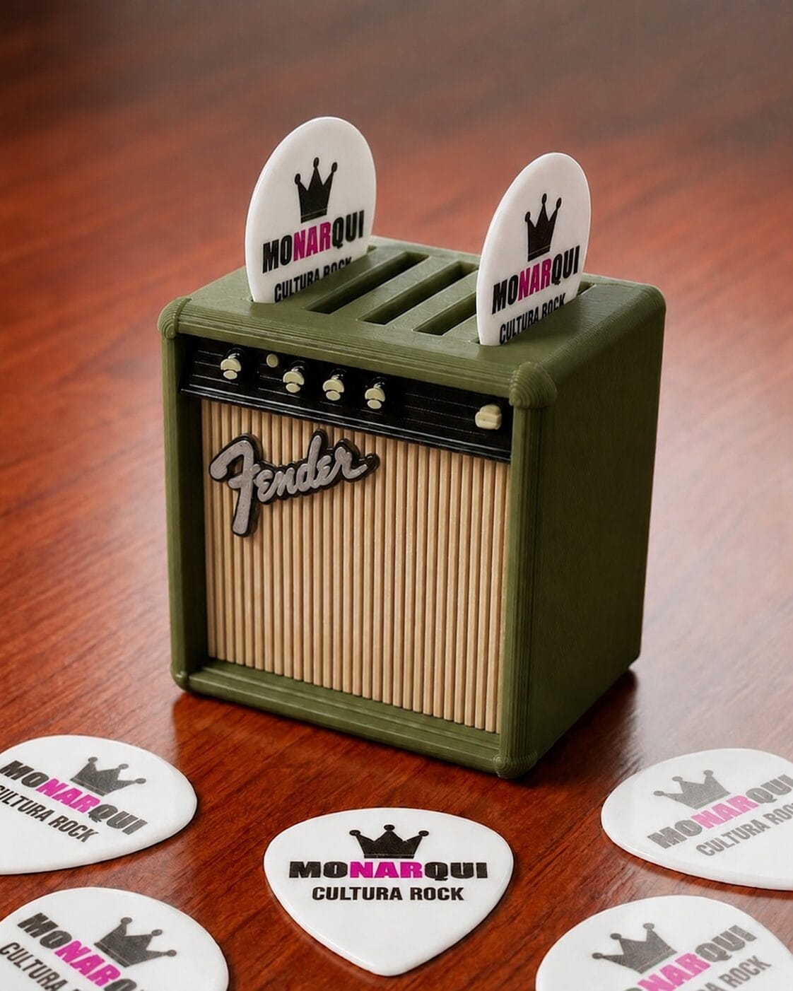 Porta Puas Mini Amplificador Fender Vintage Verde