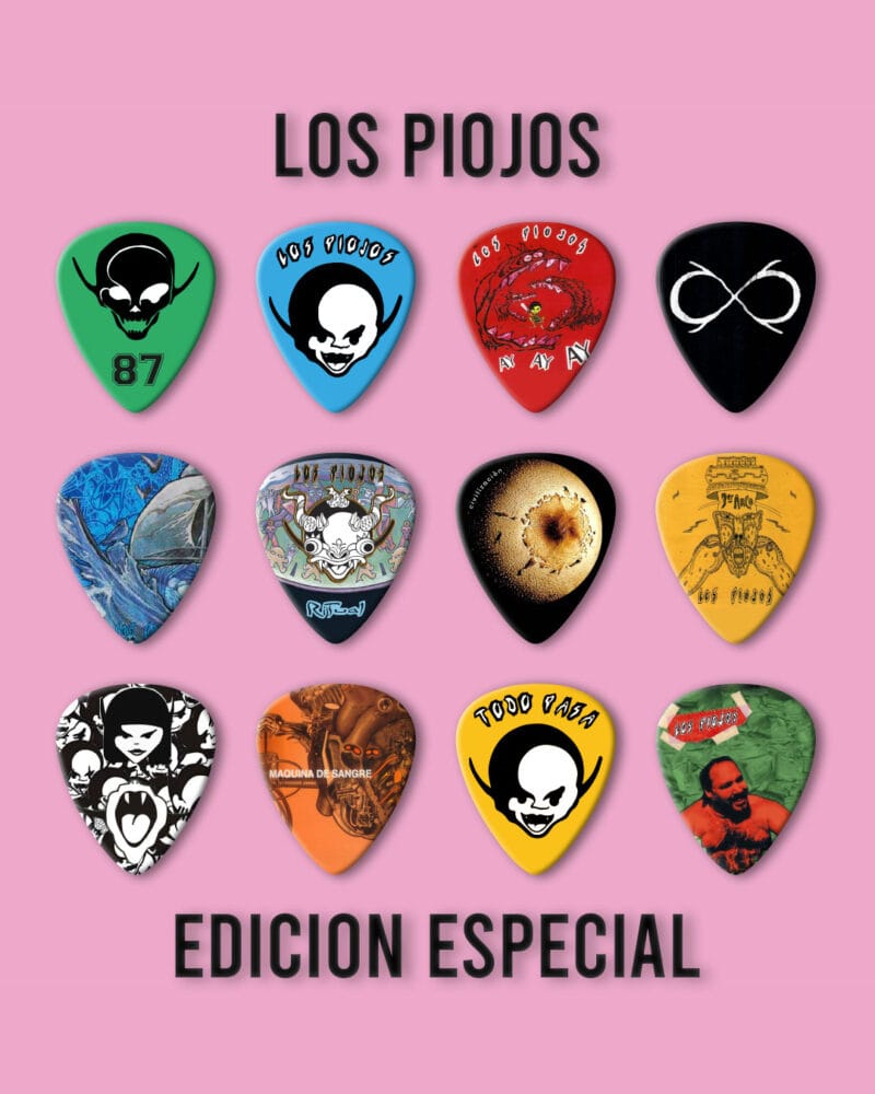 Púas Colección Los Piojos. Pack 12 Unid