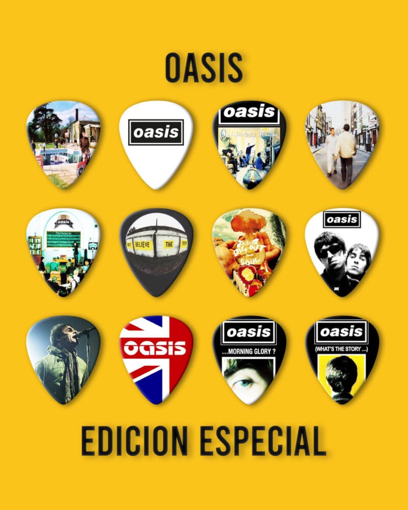 Púas Colección Oasis. Pack 12 Unid + Llavero Porta Púa
