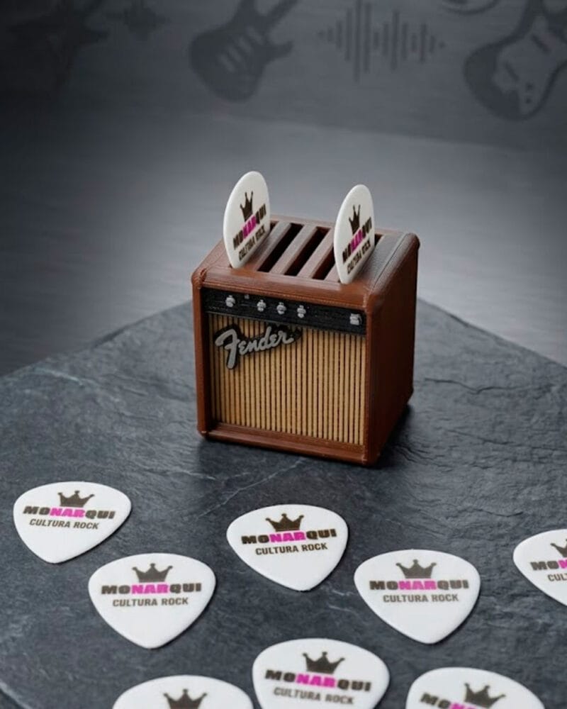 Porta Puas Mini Amplificador Fender Vintage Marrón