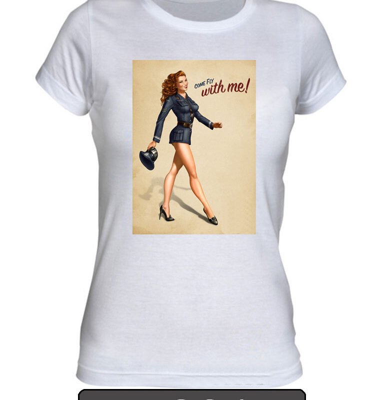 Remera estampada Pinup. A036