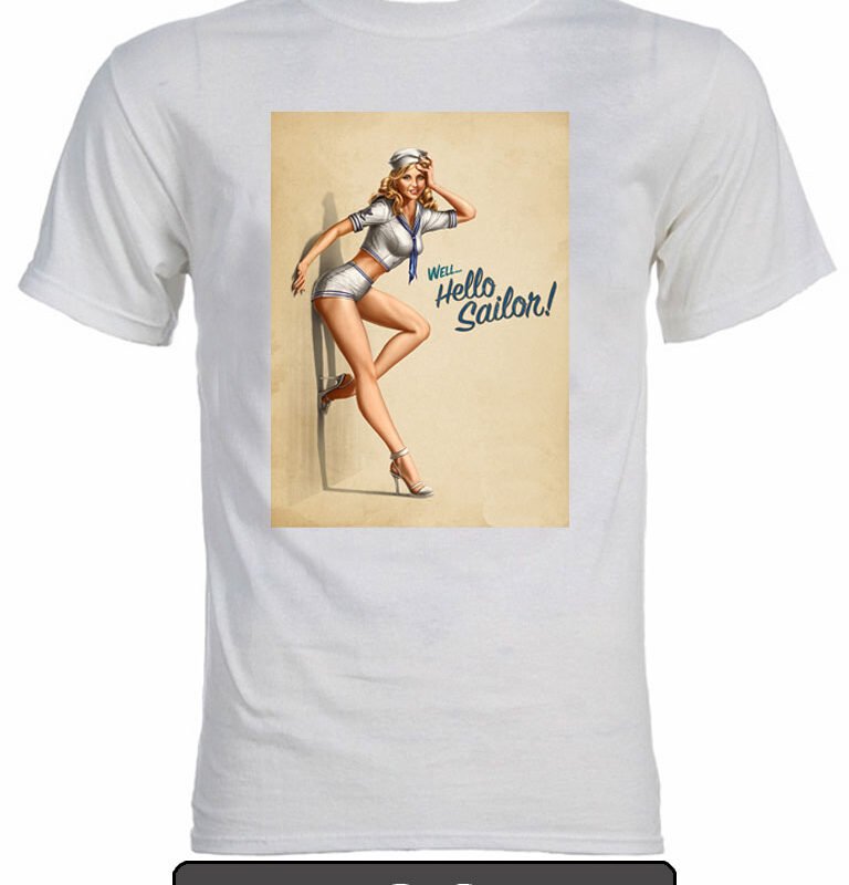 Remera estampada Pinup. A037