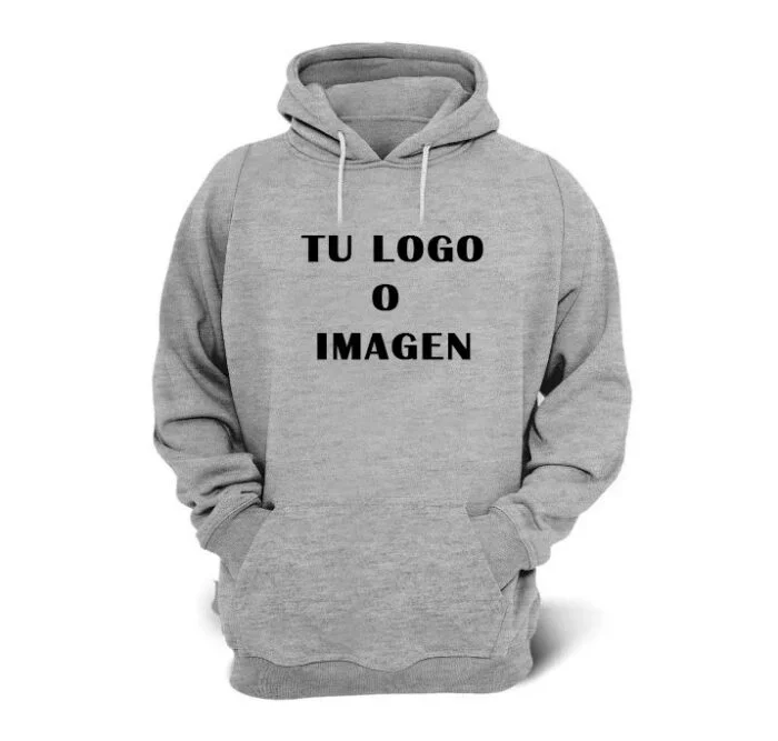 Buzo Canguro Personalizado Doble Estampa - Frente Y Espalda - Monarqui ...
