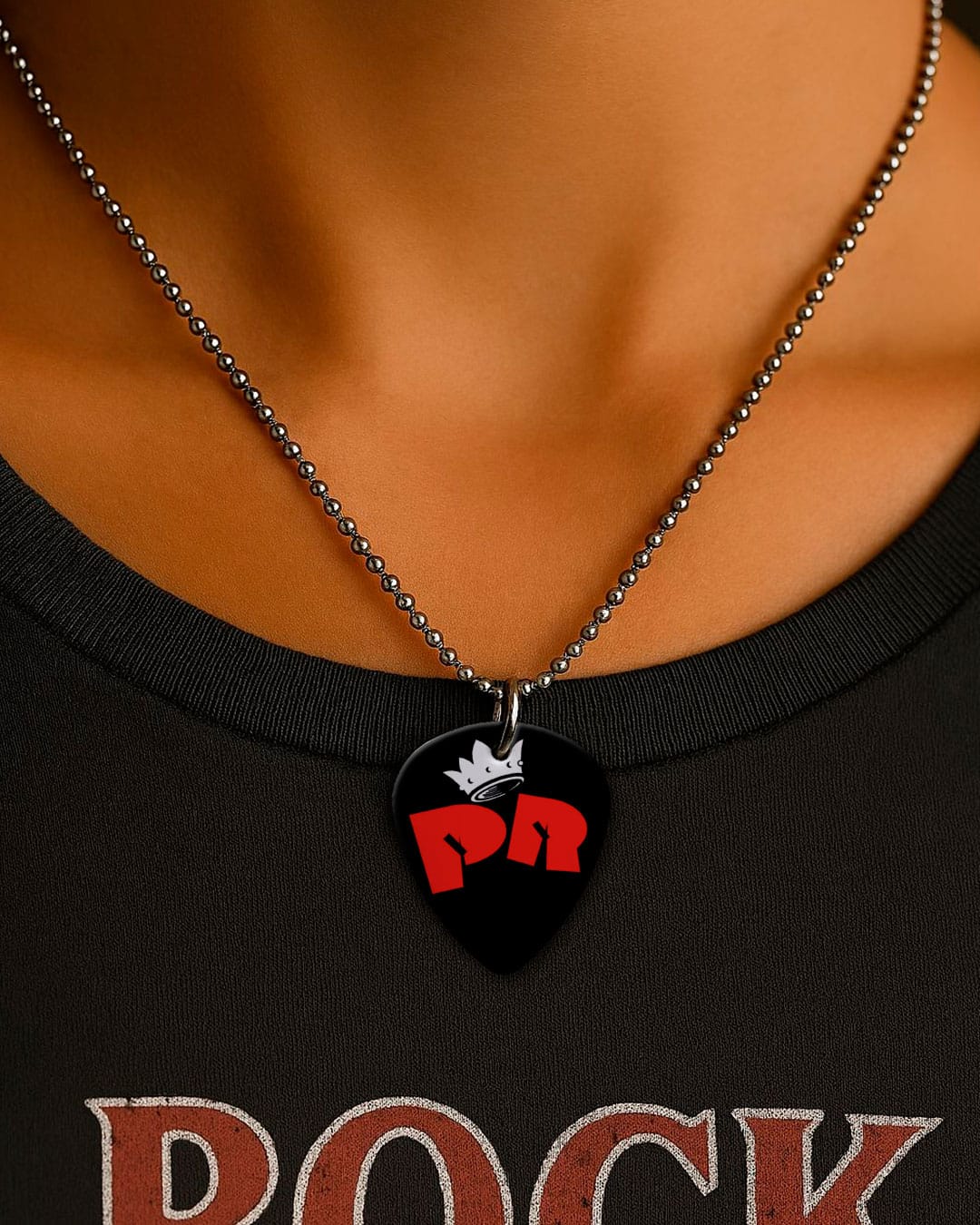 Collar Dije Púa Los Redondos + Llavero porta pua