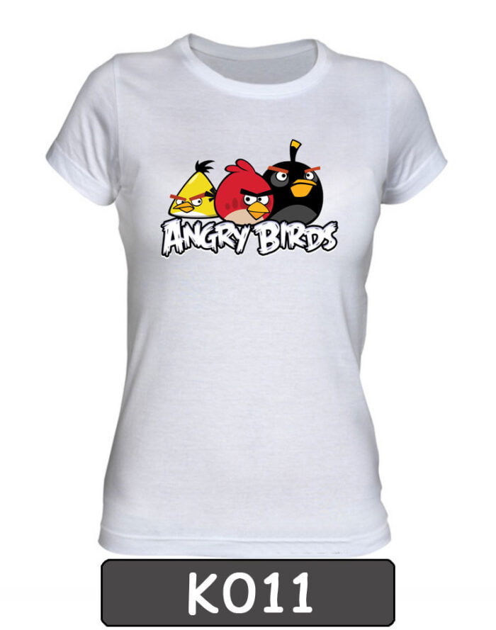 Remera estampada Angry Birds. K011