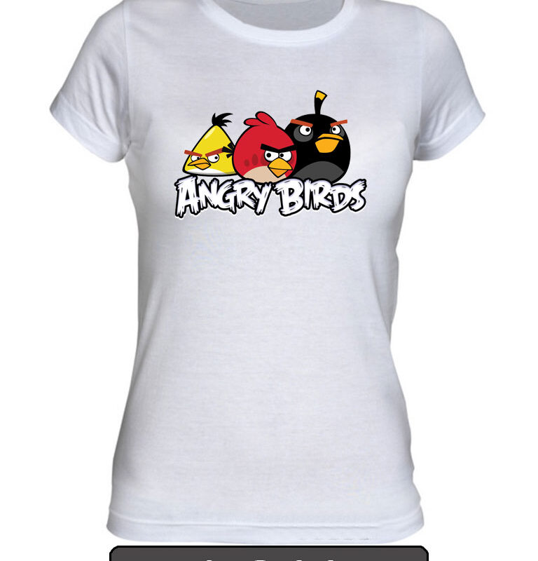 Remera estampada Angry Birds. K011