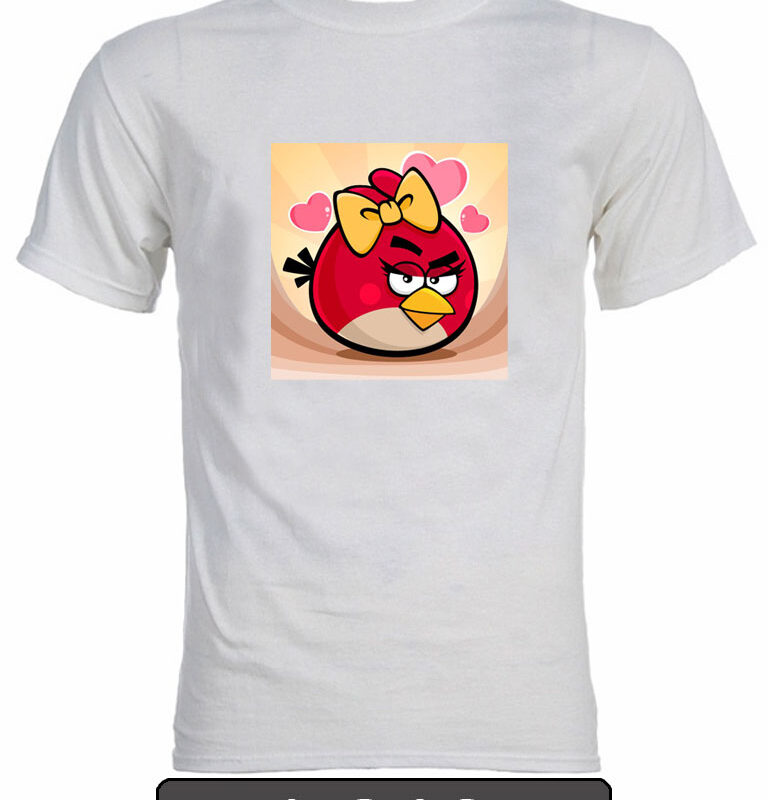 Remera estampada Angry Birds. K013