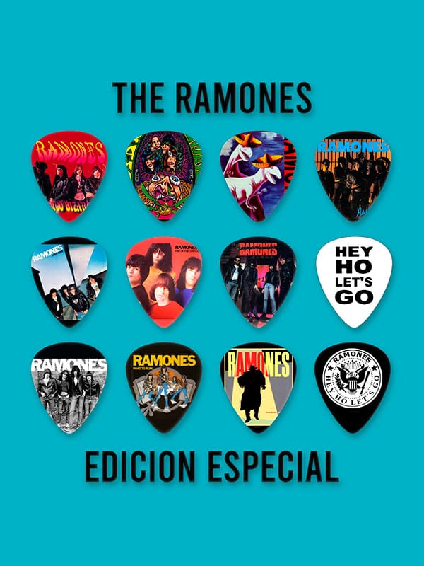 Púas de guitarra Colección The Ramones. Set 12 Unidades