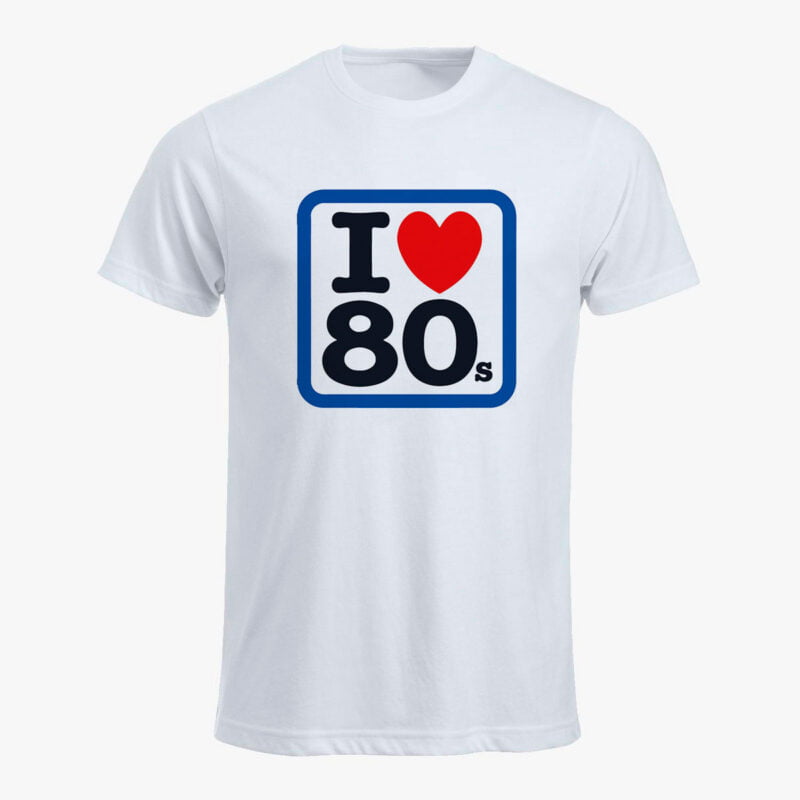 Remera estampada I love 80s. A011