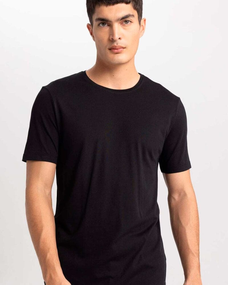 Remera Algodón Lisa Básica Unisex negra