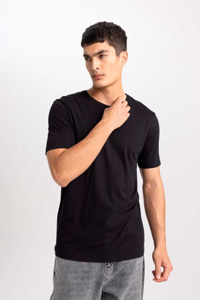 Remera Algodón Lisa Básica Unisex negra