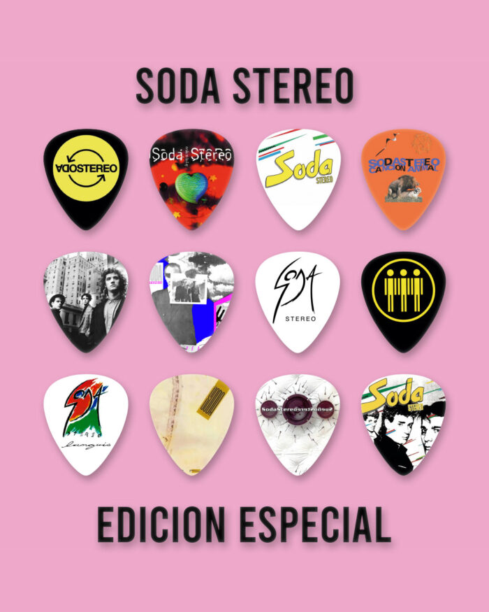 Púas Colección Soda Stereo. Pack12 Unidades